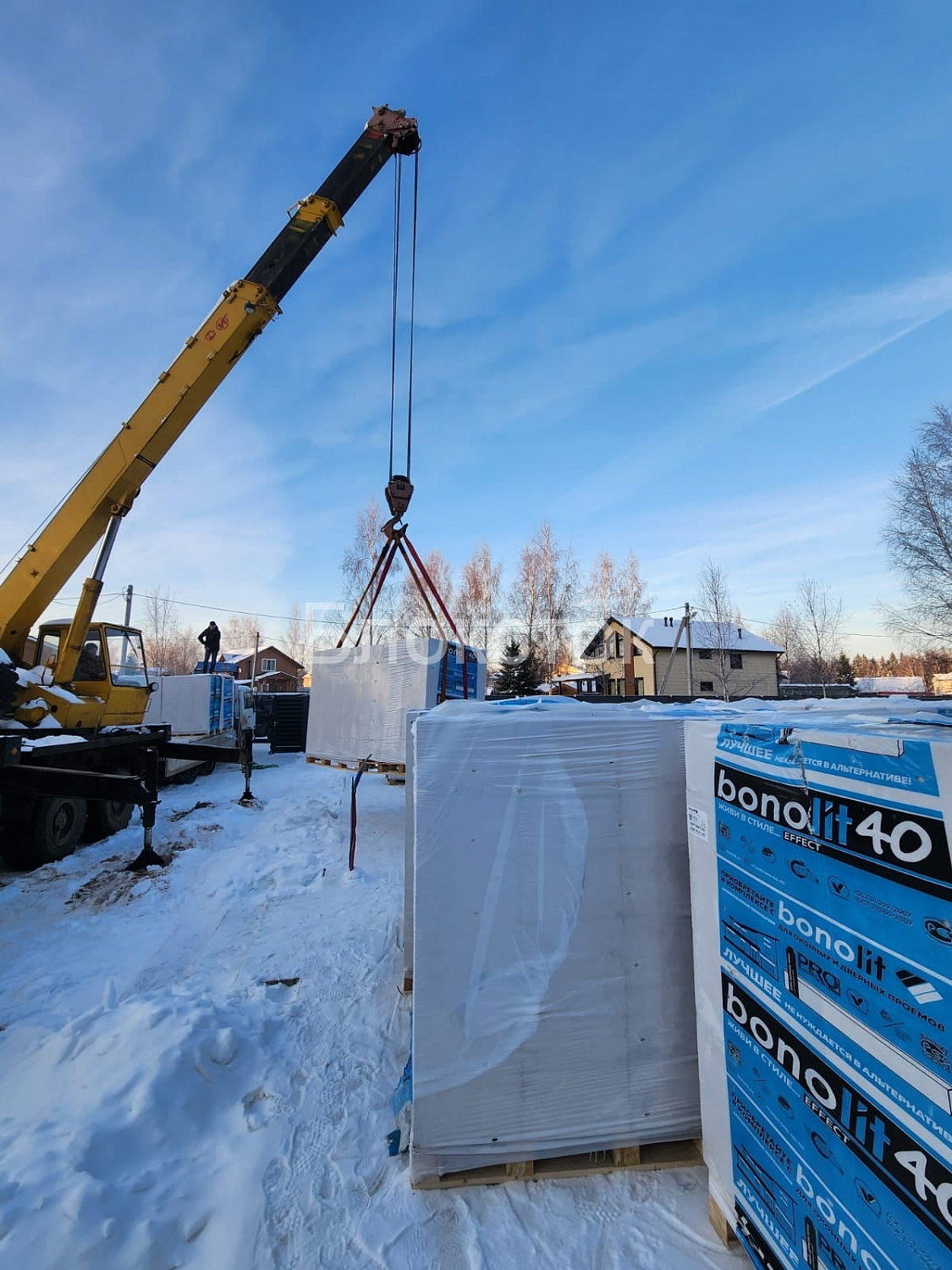 Газобетонные блоки Бонолит Дмитров D400 625х200х100 перегородочные