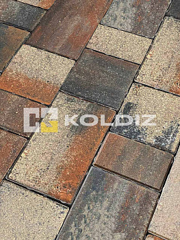 Тротуарная плитка Колдиз Новый город Колор микс Оникс Коричневый